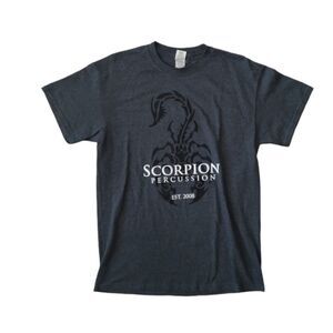 Gildan Charcoal Gray Unisex Scorpion Percussion Graphic Print Tee Adult Medium